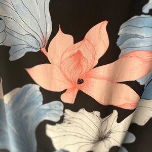 Alfani Black Dress with Blue Floral Accents